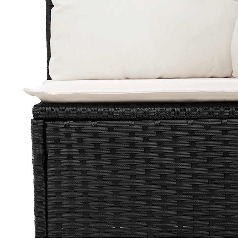 Casa si Gradina - Gradina si terasa - Mobilier exterior - Seturi mobila gradina - Set mobilier de gradina cu perne, 5 piese, negru, poliratan - Infinity.ro
