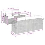 Casa si Gradina - Gradina si terasa - Mobilier exterior - Seturi mobila gradina - Set mobilier gradina cu perne, 6 piese, gri, poliratan - Infinity.ro