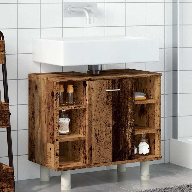 Casa si Gradina - Mobilier - Mobilier baie - Comode baie - Dulap de baie, lemn vechi, 60x32x53,5 cm, PAL - Infinity.ro