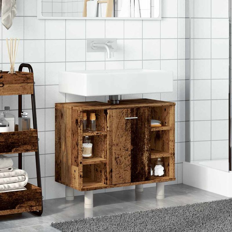 Casa si Gradina - Mobilier - Mobilier baie - Comode baie - Dulap de baie, lemn vechi, 60x32x53,5 cm, PAL - Infinity.ro
