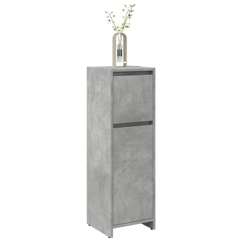 Casa si Gradina - Mobilier - Mobilier baie - Comode baie - Dulap de baie, gri beton, 30 x 30 x 95 cm, PAL - Infinity.ro