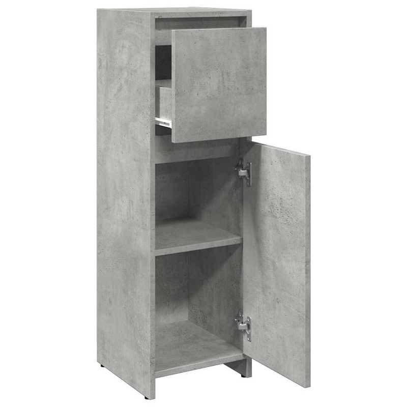 Casa si Gradina - Mobilier - Mobilier baie - Comode baie - Dulap de baie, gri beton, 30 x 30 x 95 cm, PAL - Infinity.ro