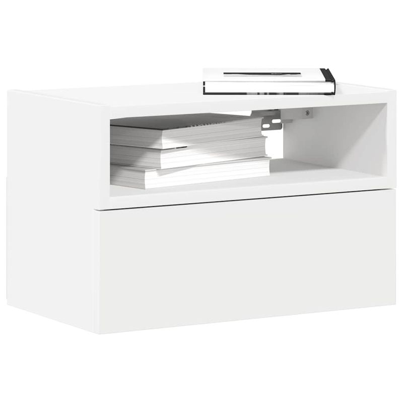 Casa si Gradina - Mobilier - Comode si corpuri - Noptiere - Noptiere de perete, 2 buc., alb, 45x26x28,5 cm - Infinity.ro