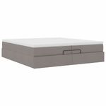 Casa si Gradina - Mobilier - Paturi si accesorii - Paturi - Cadru de pat otoman cu saltele Taupe 200x200cm tesatura - Infinity.ro
