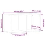 Casa si Gradina - Mobilier - Organizare si depozitare - Cutii depozitare - Cutie de depozitare lemn vechi 69,5x34x36 cm lemn prelucrat - Infinity.ro