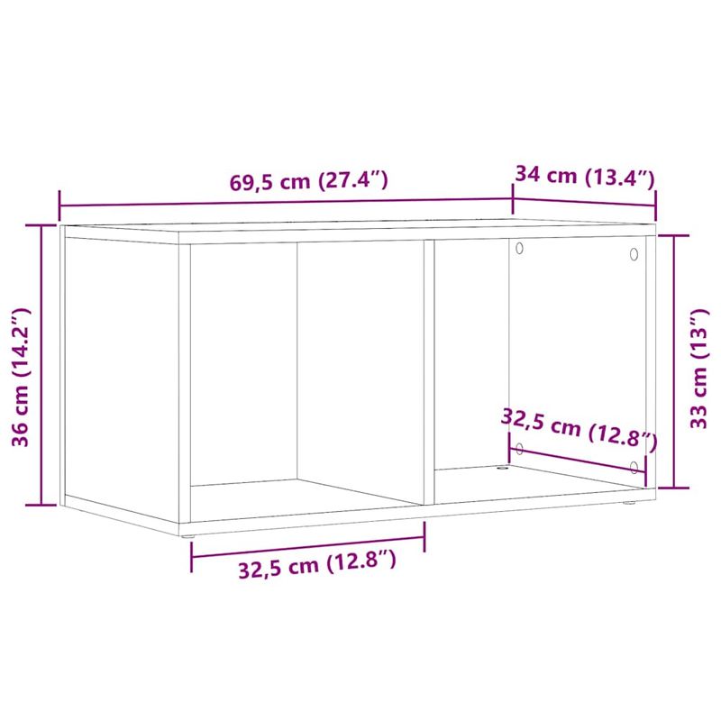 Casa si Gradina - Mobilier - Organizare si depozitare - Cutii depozitare - Cutie de depozitare lemn vechi 69,5x34x36 cm lemn prelucrat - Infinity.ro