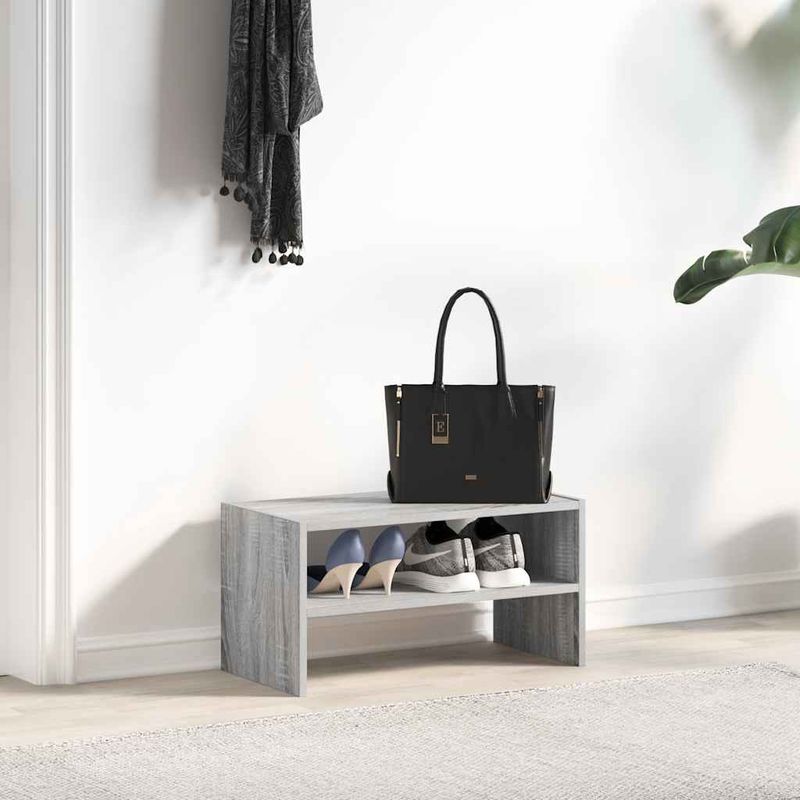 Casa si Gradina - Mobilier - Organizare si depozitare - Organizator incaltaminte - Suport pantofi stivuibil, gri Sonoma 60x30x30,5 cm - Infinity.ro