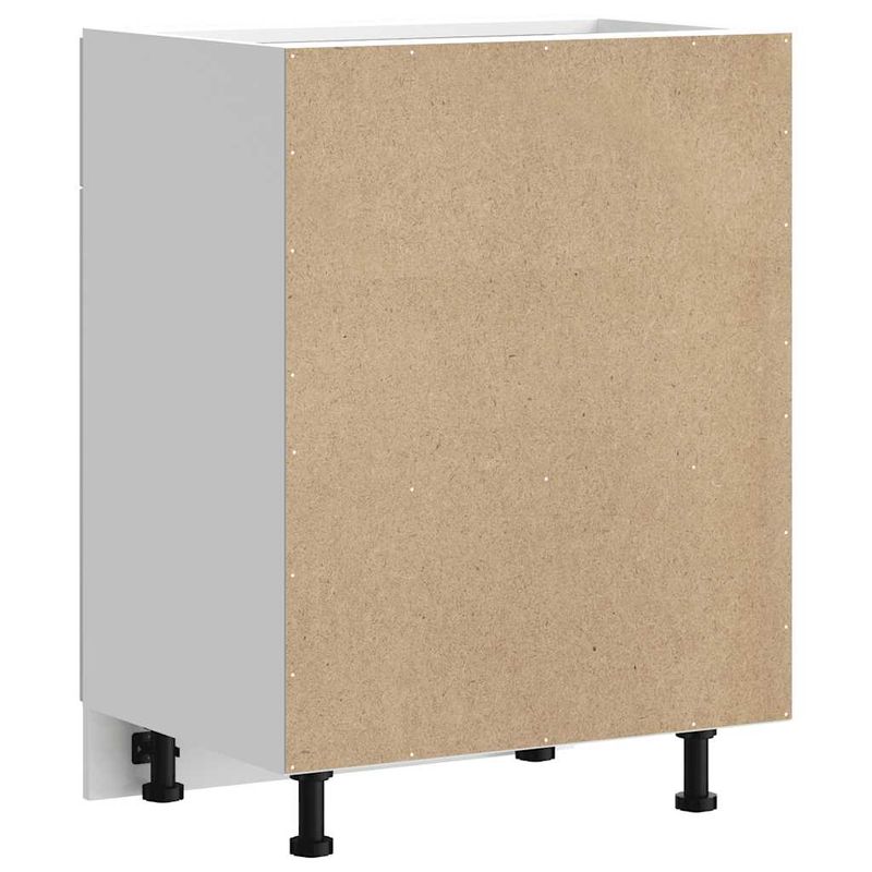 Casa si Gradina - Mobilier - Comode si corpuri - Corpuri bucatarie - Dulap baza de bucatarie „Kalmar” lemn prelucrat alb lucios, mărime 60x46x81.5 cm, model 1x dulap inferior (2 uși 1 sertar) - Infinity.ro