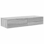 Casa si Gradina - Mobilier - Biblioteci si rafturi - Rafturi - Raft de perete cu sertare Gri Sonoma 100x36x19cm Lemn prelucrat - Infinity.ro
