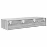 Casa si Gradina - Mobilier - Biblioteci si rafturi - Rafturi - Raft de perete cu sertare Gri Sonoma 100x36x19cm Lemn prelucrat - Infinity.ro