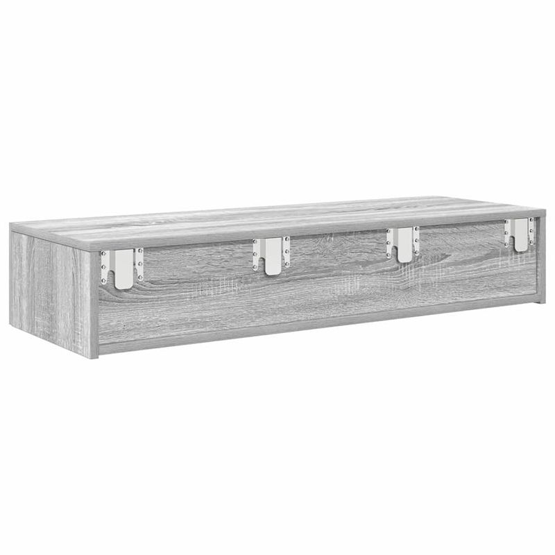 Casa si Gradina - Mobilier - Biblioteci si rafturi - Rafturi - Raft de perete cu sertare Gri Sonoma 100x36x19cm Lemn prelucrat - Infinity.ro