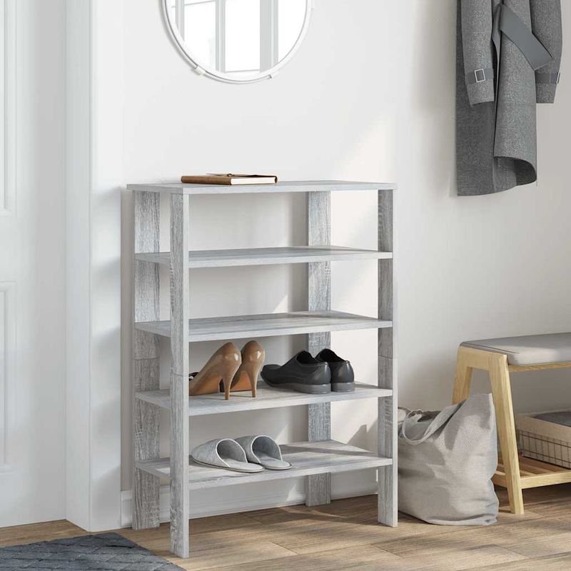 Casa si Gradina - Mobilier - Organizare si depozitare - Organizator incaltaminte - Pantofar, gri sonoma61x32x87,5 cm, lemn prelucrat - Infinity.ro