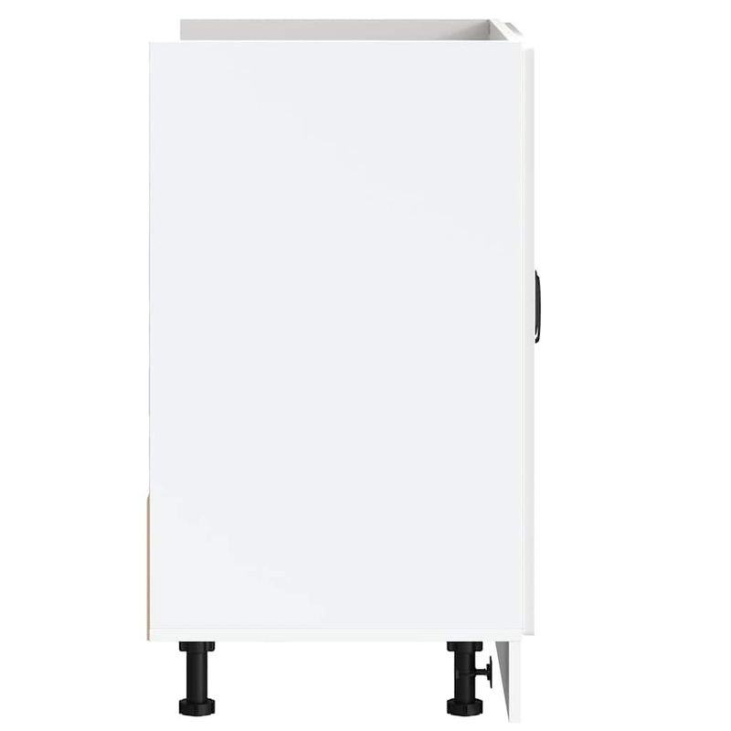Casa si Gradina - Mobilier - Comode si corpuri - Corpuri bucatarie - Dulap baza pentru chiuveta „Kalmar” alb lucios lemn prelucrat, mărime 80x46x81.5 cm - Infinity.ro