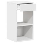 Casa si Gradina - Mobilier - Comode si corpuri - Noptiere - Noptiere cu sertar 2 buc Alb 35x34x66,5 cm - Infinity.ro