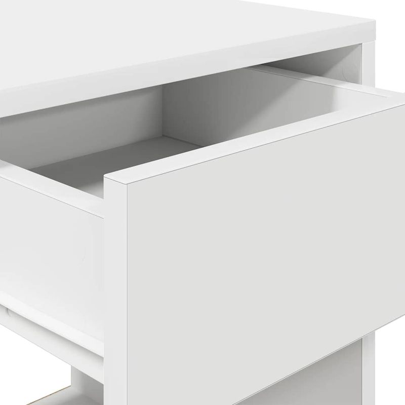Casa si Gradina - Mobilier - Comode si corpuri - Noptiere - Noptiere cu sertar 2 buc Alb 35x34x66,5 cm - Infinity.ro