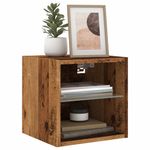 Casa si Gradina - Mobilier - Comode si corpuri - Comode - Comode TV perete cu lumini LED 2 buc. lemn vechi 30x28,5x30 cm - Infinity.ro