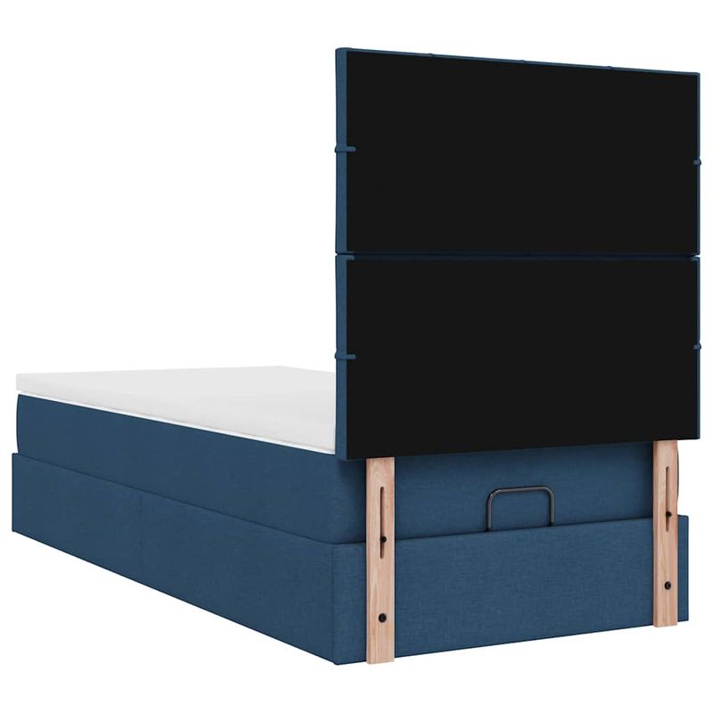 Casa si Gradina - Mobilier - Paturi si accesorii - Paturi - Cadru de pat otoman cu saltea tesatura albastra 100x200cm - Infinity.ro