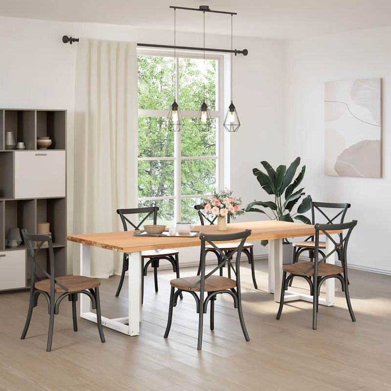 Casa si Gradina - Mobilier - Feronerie si accesorii mobila - Picioare pentru masa in forma de T, 2 buc alb otel, mărime 90x35x(72-73) cm - Infinity.ro