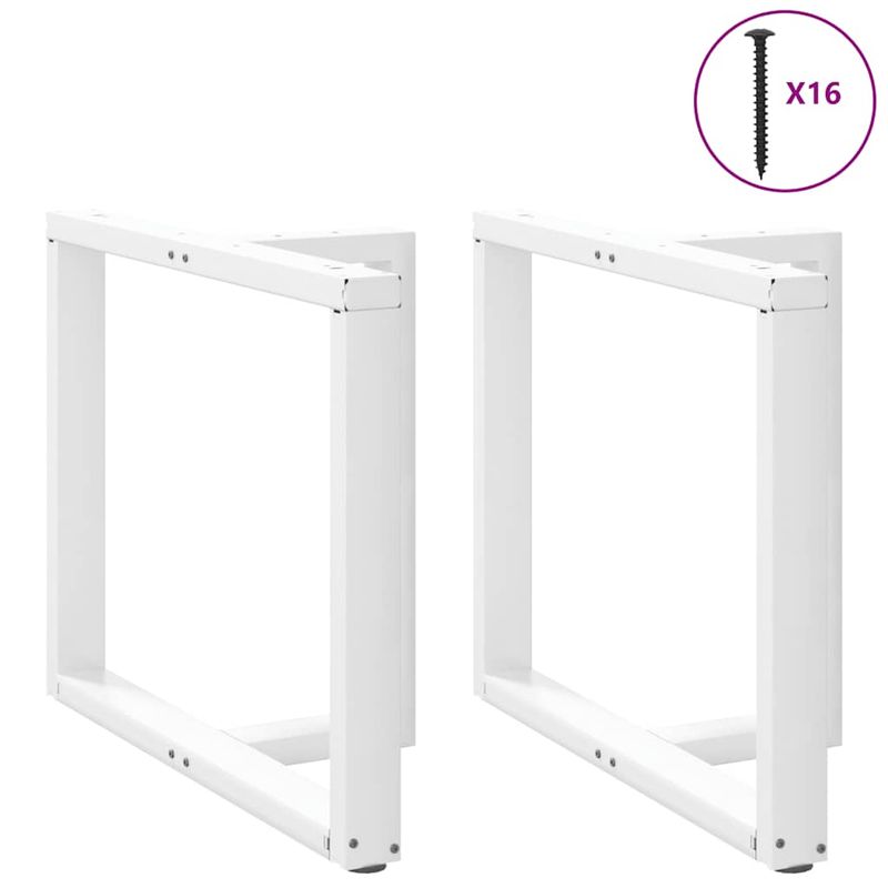 Casa si Gradina - Mobilier - Feronerie si accesorii mobila - Picioare pentru masa in forma de T, 2 buc alb otel, mărime 90x35x(72-73) cm - Infinity.ro