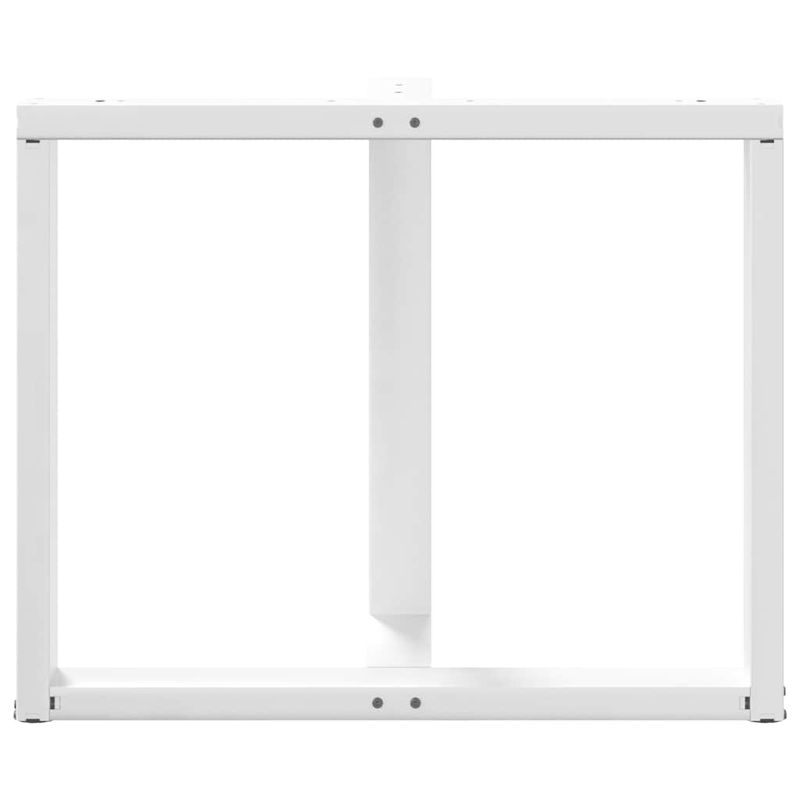 Casa si Gradina - Mobilier - Feronerie si accesorii mobila - Picioare pentru masa in forma de T, 2 buc alb otel, mărime 90x35x(72-73) cm - Infinity.ro