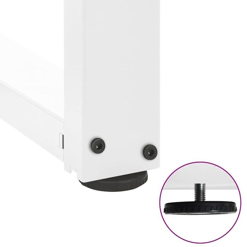 Casa si Gradina - Mobilier - Feronerie si accesorii mobila - Picioare pentru masa in forma de T, 2 buc alb otel, mărime 90x35x(72-73) cm - Infinity.ro
