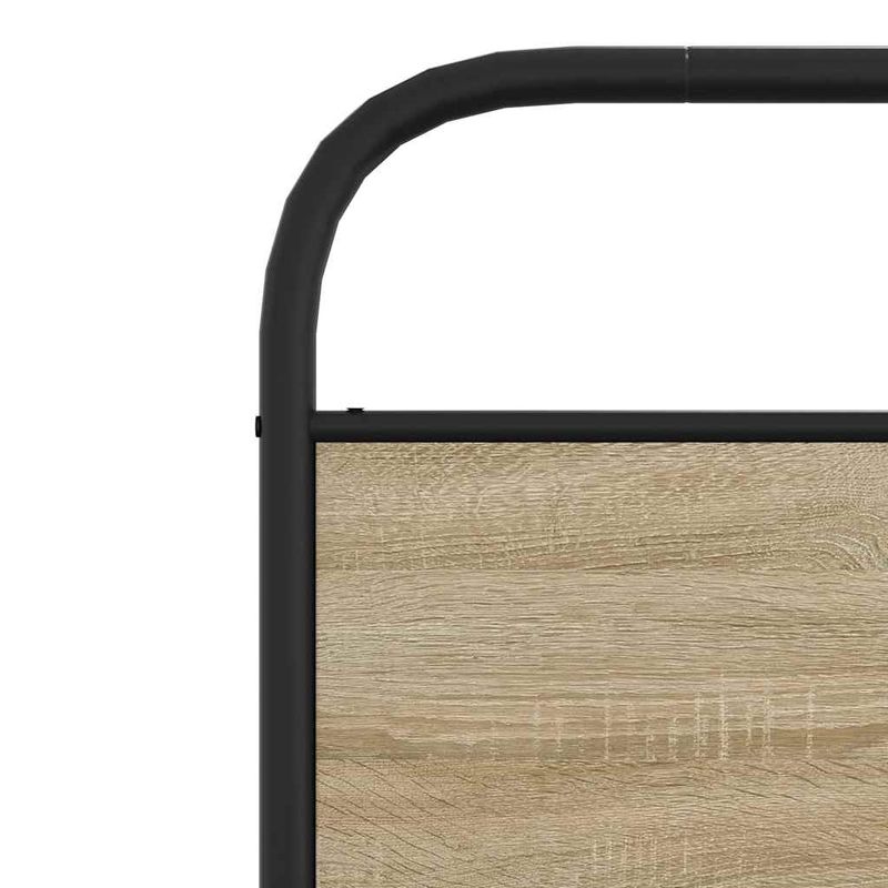 Casa si Gradina - Mobilier - Paturi si accesorii - Paturi - Cadru de pat fara saltea 107x203 cm Stejar fumuriu, model cu tăblie de cap și tăblie de picioare joasă dublă - Infinity.ro