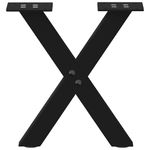 Casa si Gradina - Mobilier - Feronerie si accesorii mobila - Picioare masuta cafea in forma X, 2 buc Negru 30x(30-31) cm Otel, mărime 30x(30-31) cm (40 mm) - Infinity.ro