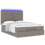Casa si Gradina - Mobilier - Paturi si accesorii - Paturi - Cadru de pat otoman cu saltea Taupe 140x200cm Material - Infinity.ro