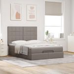 Casa si Gradina - Mobilier - Paturi si accesorii - Paturi - Cadru de pat otoman cu saltea Taupe 140x200cm Material - Infinity.ro
