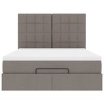 Casa si Gradina - Mobilier - Paturi si accesorii - Paturi - Cadru de pat otoman cu saltea Taupe 140x200cm Material - Infinity.ro