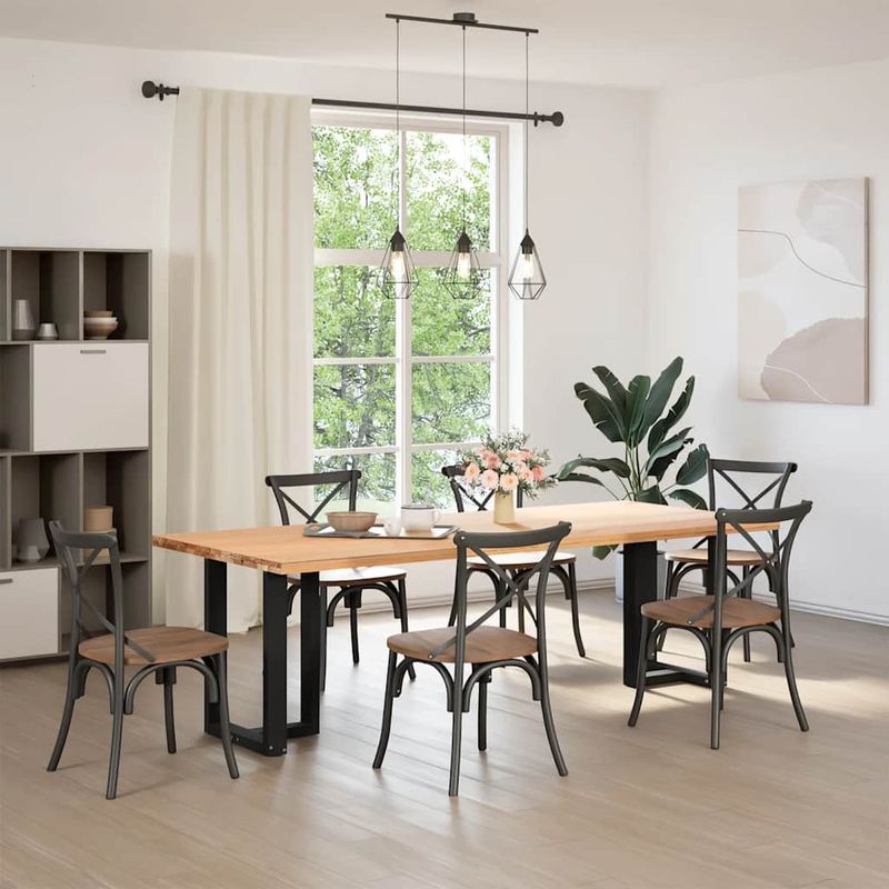 Casa si Gradina - Mobilier - Feronerie si accesorii mobila - Picioare pentru masa in forma de T, 2 buc Negru Otel, mărime 60x35x(72-73) cm - Infinity.ro