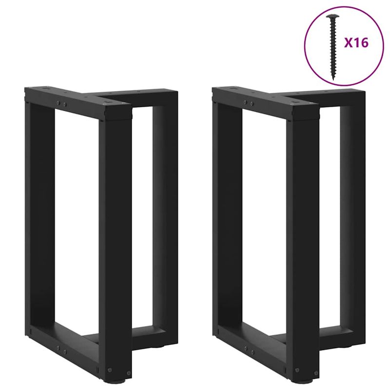 Casa si Gradina - Mobilier - Feronerie si accesorii mobila - Picioare pentru masa in forma de T, 2 buc Negru Otel, mărime 60x35x(72-73) cm - Infinity.ro