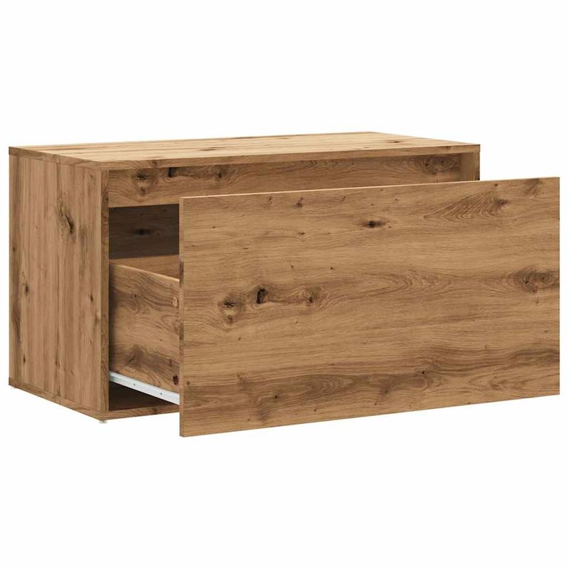 Casa si Gradina - Mobilier - Organizare si depozitare - Bancute - Banca de hol, stejar artizanal, 80x40x45 cm, PAL - Infinity.ro