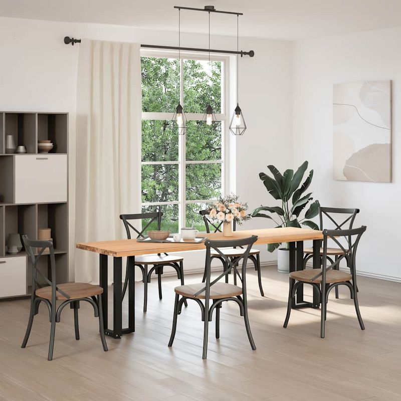Casa si Gradina - Mobilier - Feronerie si accesorii mobila - Picioare masa consola in forma de T, 2 buc Negru Otel, mărime 38x25x(72-73) cm - Infinity.ro