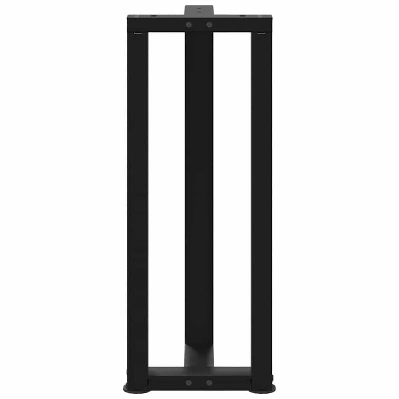 Casa si Gradina - Mobilier - Feronerie si accesorii mobila - Picioare masa consola in forma de T, 2 buc Negru Otel, mărime 38x25x(72-73) cm - Infinity.ro