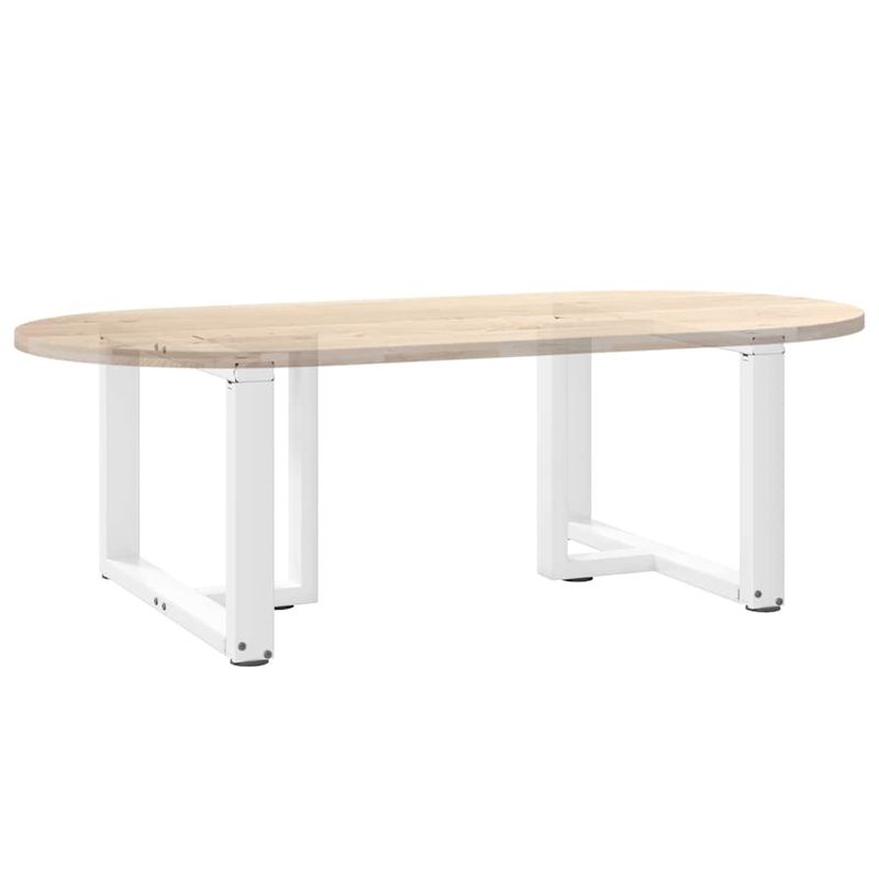 Casa si Gradina - Mobilier - Feronerie si accesorii mobila - Picioare masuta de cafea in forma de T, 2 buc alb otel, mărime 60x25x(42-43) cm - Infinity.ro