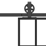 Casa si Gradina - Constructii - Usi interior, exterior si garaj - Usi interior - Usa glisanta cu set feronerie 102x205 cm ESG sticla și aluminiu, model grilă 6x4 - Infinity.ro
