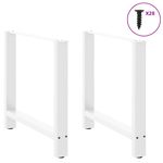 Casa si Gradina - Mobilier - Feronerie si accesorii mobila - Picioare masuta de cafea alb 2 buc 70x(72-73) cm otel - Infinity.ro