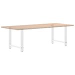 Casa si Gradina - Mobilier - Feronerie si accesorii mobila - Picioare masuta de cafea alb 2 buc 70x(72-73) cm otel - Infinity.ro