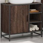Casa si Gradina - Mobilier - Mobilier baie - Comode baie - Dulap pentru chiuveta de baie stejar maro 65x33x60 cm lemn - Infinity.ro