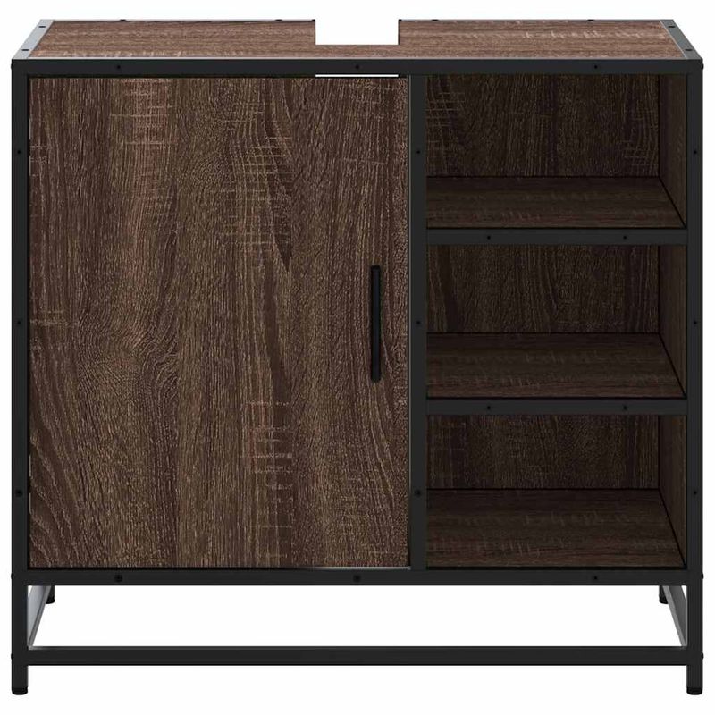 Casa si Gradina - Mobilier - Mobilier baie - Comode baie - Dulap pentru chiuveta de baie stejar maro 65x33x60 cm lemn - Infinity.ro