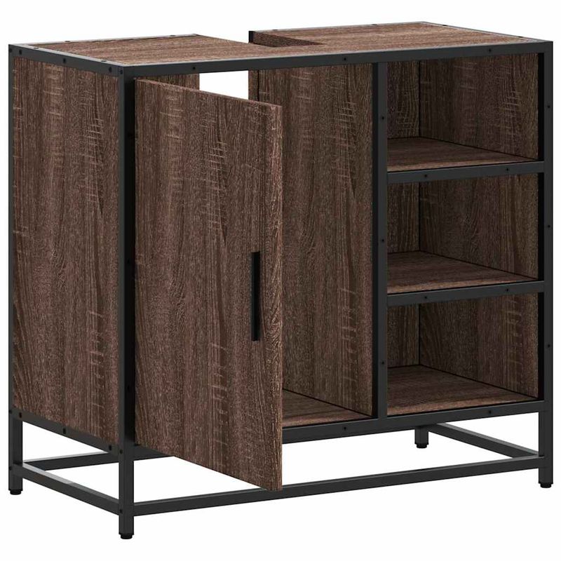 Casa si Gradina - Mobilier - Mobilier baie - Comode baie - Dulap pentru chiuveta de baie stejar maro 65x33x60 cm lemn - Infinity.ro