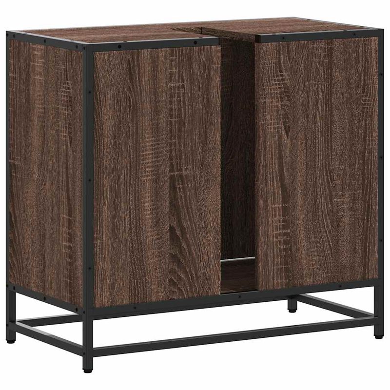 Casa si Gradina - Mobilier - Mobilier baie - Comode baie - Dulap pentru chiuveta de baie stejar maro 65x33x60 cm lemn - Infinity.ro