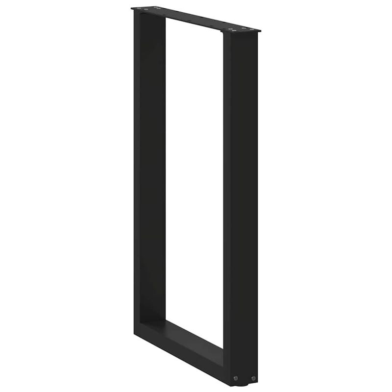 Casa si Gradina - Mobilier - Feronerie si accesorii mobila - Picioare pentru masuta de cafea in forma de U 2 buc Negru Otel - Infinity.ro