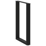 Casa si Gradina - Mobilier - Feronerie si accesorii mobila - Picioare pentru masuta de cafea in forma de U 2 buc Negru Otel - Infinity.ro