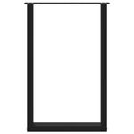 Casa si Gradina - Mobilier - Feronerie si accesorii mobila - Picioare pentru masuta de cafea in forma de U 2 buc Negru Otel - Infinity.ro