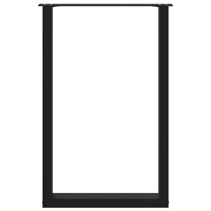 Casa si Gradina - Mobilier - Feronerie si accesorii mobila - Picioare pentru masuta de cafea in forma de U 2 buc Negru Otel - Infinity.ro