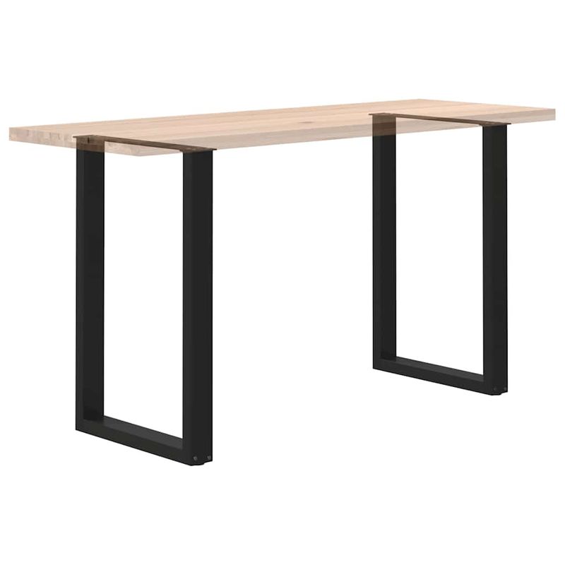 Casa si Gradina - Mobilier - Feronerie si accesorii mobila - Picioare pentru masuta de cafea in forma de U 2 buc Negru Otel - Infinity.ro