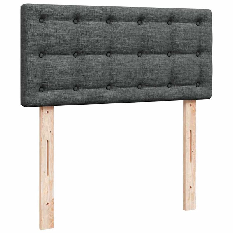 Casa si Gradina - Mobilier - Paturi si accesorii - Paturi - Cadru de pat otoman cu saltele Gri inchis 180x200cm tesatura - Infinity.ro