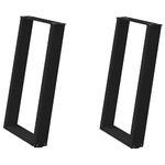 Casa si Gradina - Mobilier - Feronerie si accesorii mobila - Picioare pentru masa in forma U, 2 buc Negru 50x(72-73) cm Otel - Infinity.ro